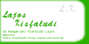 lajos kisfaludi business card